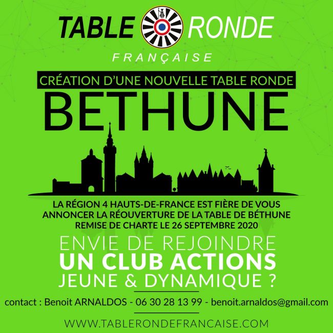 Réouverture de la Table Ronde de Béthune